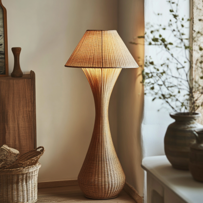 Wabi-sabi style floor lamp, living room sofa, bedroom bedside lamp, homestay hotel, homestay decorative lamp - Image 4