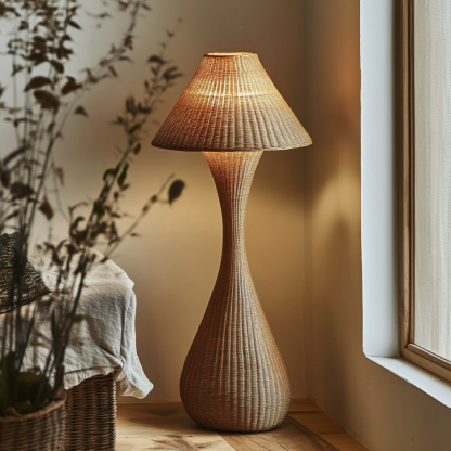 Wabi-sabi style floor lamp, living room sofa, bedroom bedside lamp, homestay hotel, homestay decorative lamp - Image 3