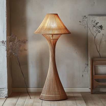 Wabi-sabi style floor lamp, hemp rope, Zen-inspired designer's creative homestay, living room sofa side, bedroom atmosphere standing lamp - Image 5