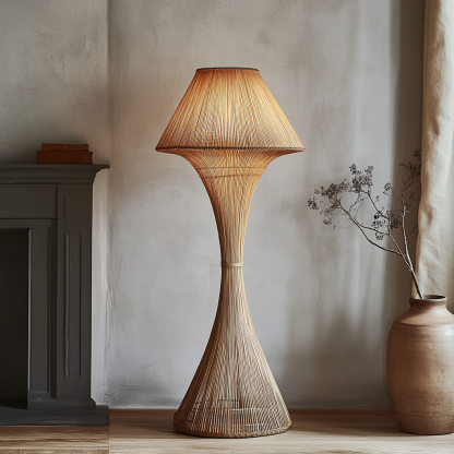 Wabi-sabi style floor lamp, hemp rope, Zen-inspired designer's creative homestay, living room sofa side, bedroom atmosphere standing lamp - Image 2