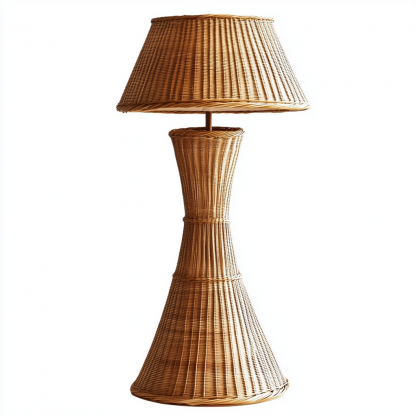 Japanese-style designer floor lamps for hotel and homestay living rooms, model rooms, hand-woven hemp rope decorations, Zhongshan lighting fixtures - Image 5