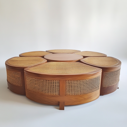 The simple and creative living room of the rattan cradle homestay features home fabric, wabi-sabi, sand-like hair and solid wood - Image 9