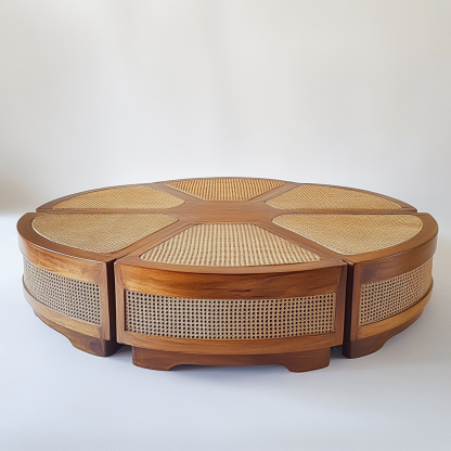 The simple and creative living room of the rattan cradle homestay features home fabric, wabi-sabi, sand-like hair and solid wood - Image 7