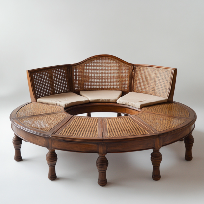 Residential furniture, sofa type, rattan and bamboo sofa, modern and simple homestay, lobby, living room, club, solid wood leisure area - Image 9