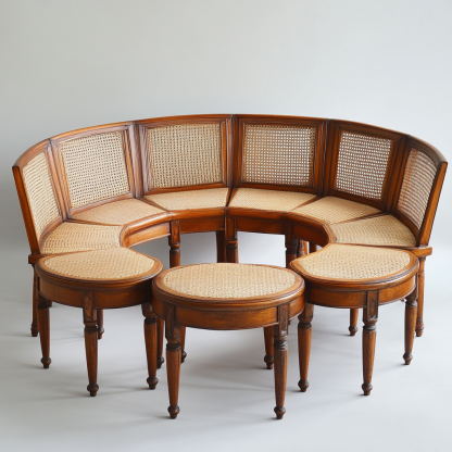 Residential furniture, sofa type, rattan and bamboo sofa, modern and simple homestay, lobby, living room, club, solid wood leisure area - Image 8