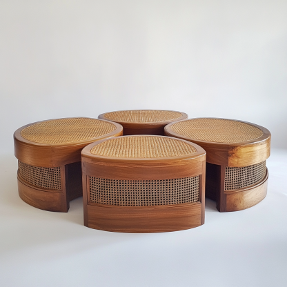 Residential furniture, sofa type, rattan and bamboo sofa, modern and simple homestay, lobby, living room, club, solid wood leisure area - Image 7