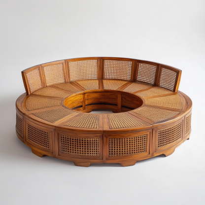Residential furniture, sofa type, rattan and bamboo sofa, modern and simple homestay, lobby, living room, club, solid wood leisure area - Image 3