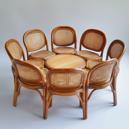 Residential furniture, sofa type, rattan and bamboo sofa, modern and simple homestay, lobby, living room, club, solid wood leisure area - Image 9