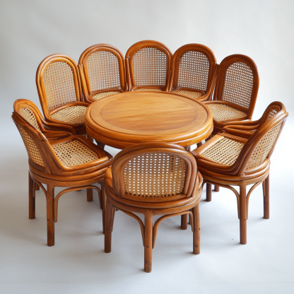 Residential furniture, sofa type, rattan and bamboo sofa, modern and simple homestay, lobby, living room, club, solid wood leisure area - Image 7