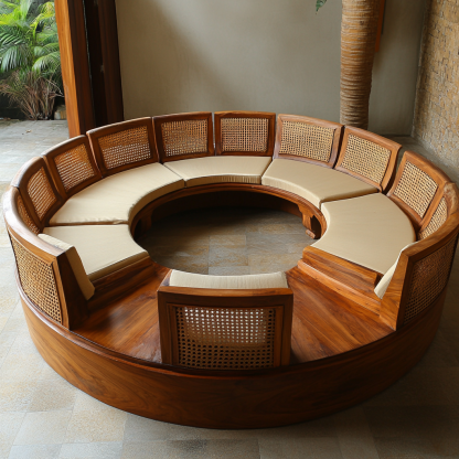Modern, simple and light luxury small-sized apartment, homestay and hotel rattan sofa in the living room - Image 7