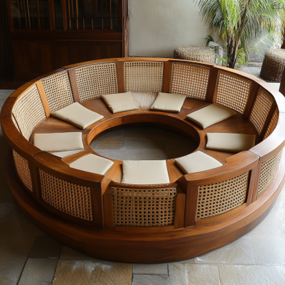 Modern, simple and light luxury small-sized apartment, homestay and hotel rattan sofa in the living room