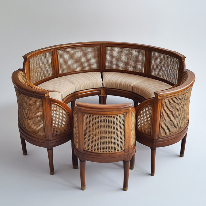 Residential furniture, sofa type, rattan and bamboo sofa, modern and simple homestay, lobby, living room, club, solid wood leisure area - Image 2