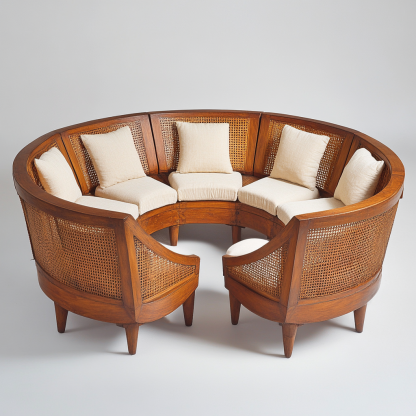 10 rattan sofa for living room, modern, simple and light luxury, small-sized apartment, homestay and hotel. Rattan sofa - Image 7