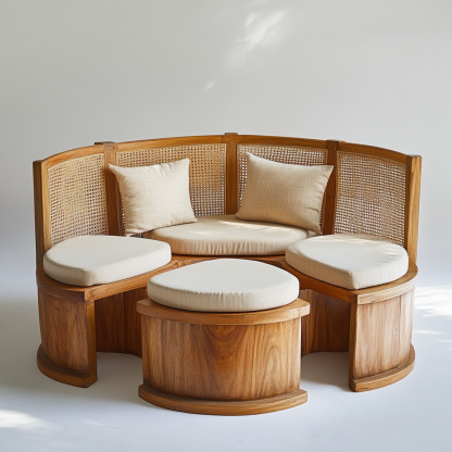 10 rattan sofa for living room, modern, simple and light luxury, small-sized apartment, homestay and hotel. Rattan sofa - Image 5