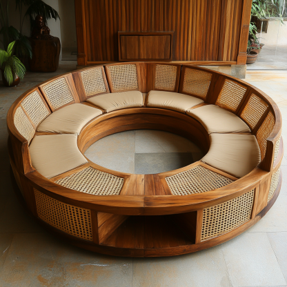Residential furniture, sofa type, rattan and bamboo sofa, modern and simple homestay, lobby, living room, club, solid wood leisure area - Image 5