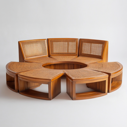 Wabi-sabi style solid wood dining table and chair set home dining table modern, simple and light luxury rectangular dining table - Image 7