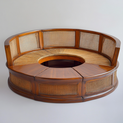 Residential furniture, sofa type, rattan and bamboo sofa, modern and simple homestay, lobby, living room, club, solid wood leisure area - Image 9