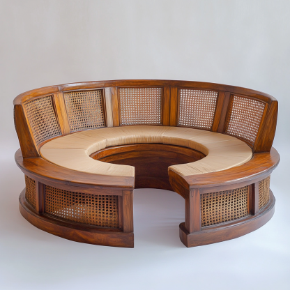 Residential furniture, sofa type, rattan and bamboo sofa, modern and simple homestay, lobby, living room, club, solid wood leisure area - Image 7