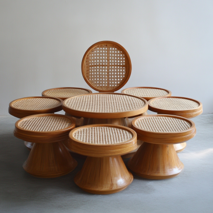 Residential furniture, sofa type, rattan and bamboo sofa, modern and simple homestay, lobby, living room, club, solid wood leisure areaResidential furniture, sofa type, rattan and bamboo sofa, modern and simple homestay, lobby, living room, club, solid wood leisure area - Image 9