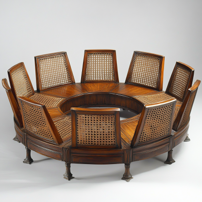 Residential furniture, sofa type, rattan and bamboo sofa, modern and simple homestay, lobby, living room, club, solid wood leisure area - Image 6
