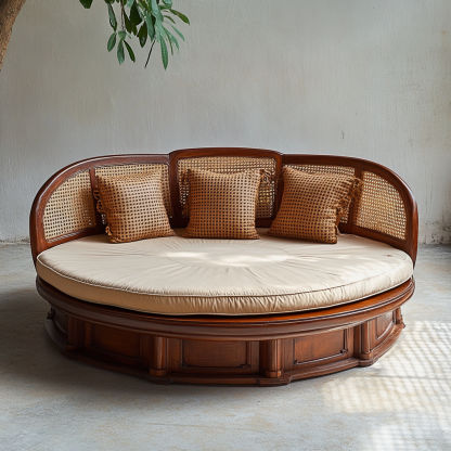 Residential furniture, sofa type, rattan and bamboo sofa, modern and simple homestay, lobby, living room, club, solid wood leisure area - Image 3