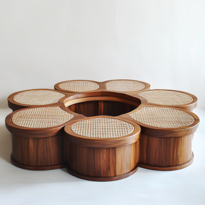 Residential furniture, sofa type, rattan and bamboo sofa, modern and simple homestay, lobby, living room, club, solid wood leisure areaResidential furniture, sofa type, rattan and bamboo sofa, modern and simple homestay, lobby, living room, club, solid wood leisure area - Image 3