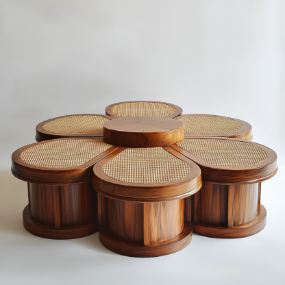 Residential furniture, sofa type, rattan and bamboo sofa, modern and simple homestay, lobby, living room, club, solid wood leisure areaResidential furniture, sofa type, rattan and bamboo sofa, modern and simple homestay, lobby, living room, club, solid wood leisure area - Image 2