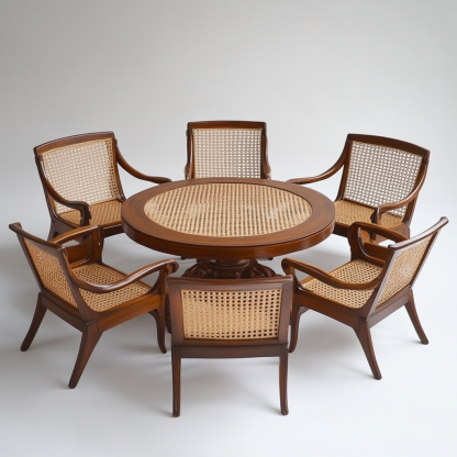 Residential furniture, sofa type, rattan and bamboo sofa, modern and simple homestay, lobby, living room, club, solid wood leisure area - Image 3