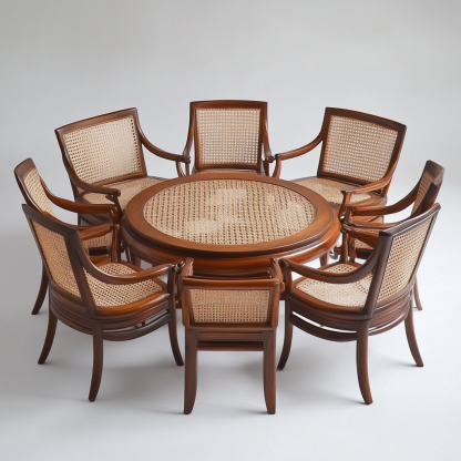 Residential furniture, sofa type, rattan and bamboo sofa, modern and simple homestay, lobby, living room, club, solid wood leisure area - Image 2