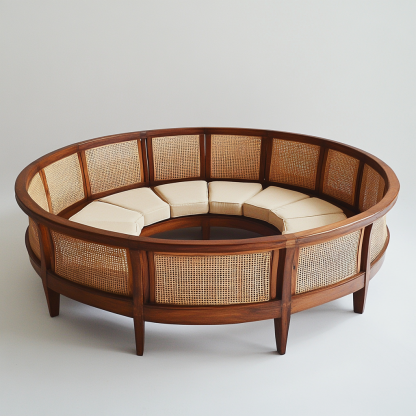 Residential furniture, sofa type, rattan and bamboo sofa, modern and simple homestay, lobby, living room, club, solid wood leisure area - Image 4