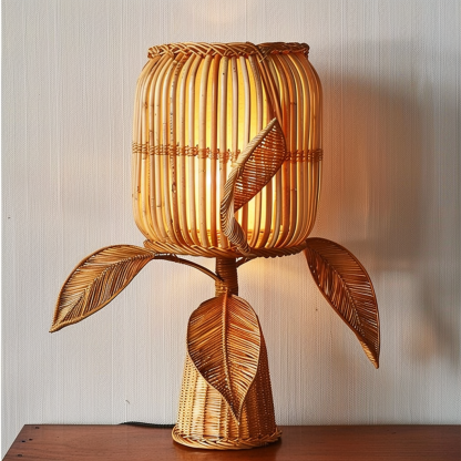 Wabi-sabi style rattan floor lamp, homestay hotel model room decorative item, Zen, Japanese and Chinese retro style - Image 7