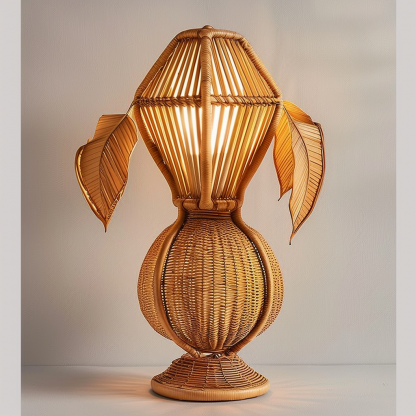 Ambient lights, column lights, courtyard decoration, luxurious, niche, high-end, fragrant style hand lamps, living room bamboo weaving, outdoor bedroom, balcony - Image 6