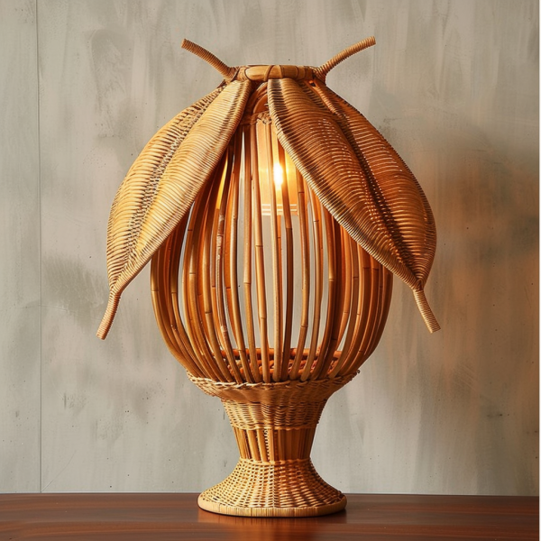 Ambient lights, column lights, courtyard decoration, luxurious, niche, high-end, fragrant style hand lamps, living room bamboo weaving, outdoor bedroom, balcony - 图片 7