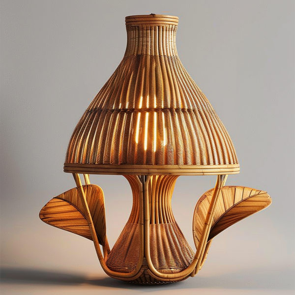 Ambient lights, column lights, courtyard decoration, luxurious, niche, high-end, fragrant style hand lamps, living room bamboo weaving, outdoor bedroom, balcony - 图片 3