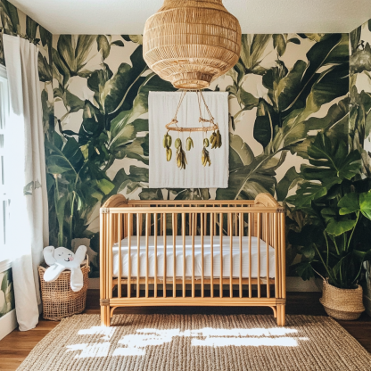Baby crib, high-end European white, natural wood color, 0-6 years old, spliced solid wood children's crib - Image 7