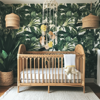 Baby crib, spliced large bed, movable solid wood multi-functional newborn and children's crib