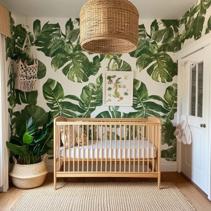Wabi-sabi style baby bed, solid wood children's bed, Nordic simple modern bedroom baby bed - Image 8