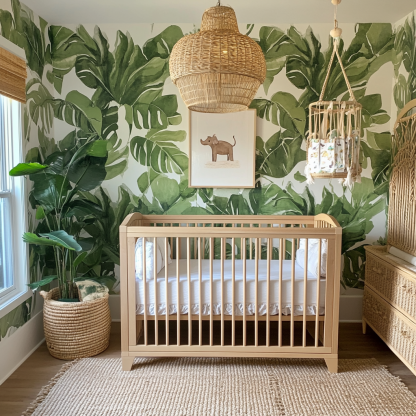 Wabi-sabi style baby bed, solid wood children's bed, Nordic simple modern bedroom baby bed - Image 7