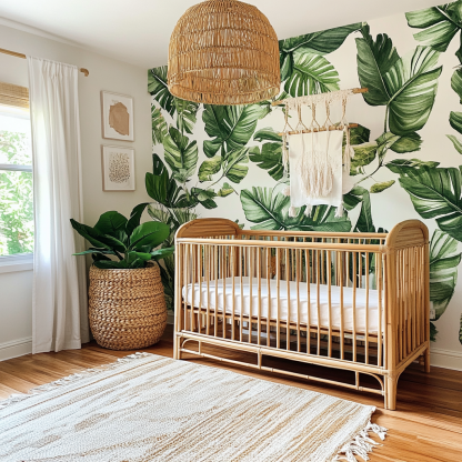 Coffee shop, Japanese cuisine, creative newborn baby cribs, multi-functional rattan weaving, rattan art - Image 6