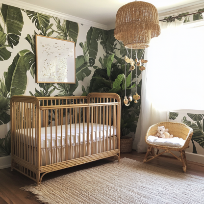 Baby crib, spliced large bed, movable solid wood multi-functional newborn and children's crib - Image 3