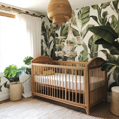 Baby crib, spliced large bed, movable solid wood multi-functional newborn and children's crib - Image 2