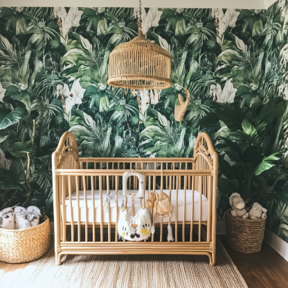 Wabi-sabi style baby bed, solid wood adjustable newborn bed, cradle, baby bb bed - Image 4