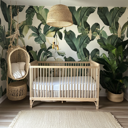 Wabi-sabi style baby bed, solid wood adjustable newborn bed, cradle, baby bb bed - Image 3