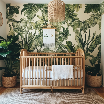 Baby crib, spliced large bed, movable solid wood multi-functional newborn and children's crib - Image 6