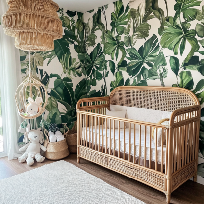 Wabi-sabi style baby bed, solid wood adjustable newborn bed, cradle, baby bb bed - Image 9