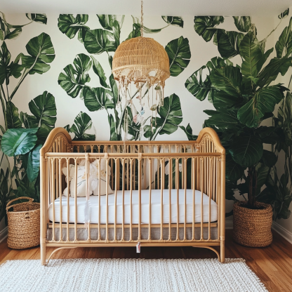 Baby crib, spliced large bed, movable solid wood multi-functional newborn and children's crib - Image 3