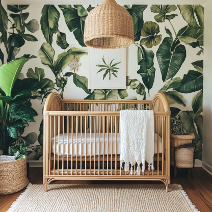 Baby crib, spliced large bed, movable solid wood multi-functional newborn and children's crib - Image 2