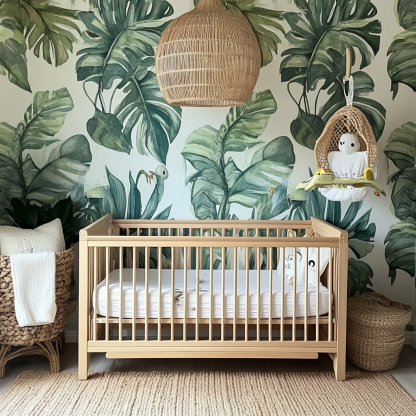 Baby crib, spliced large bed, movable solid wood multi-functional newborn and children's crib - Image 9