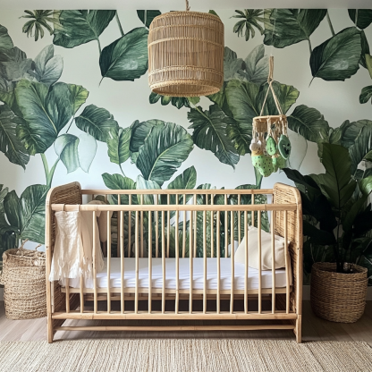 Baby crib, spliced large bed, movable solid wood multi-functional newborn and children's crib - Image 6