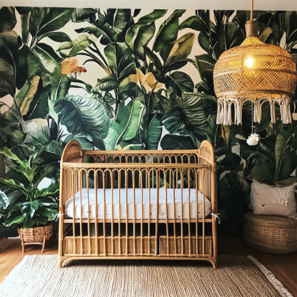 Crib, home children's crib, baby crib - Image 9
